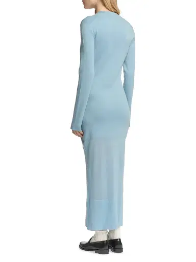 Malo Women's Cashmere Sheer Panel Sweaterdress - Blue | Thumbnail 5 Malo Women's Cashmere Sheer Panel Sweaterdress - Blue | Thumbnail 5