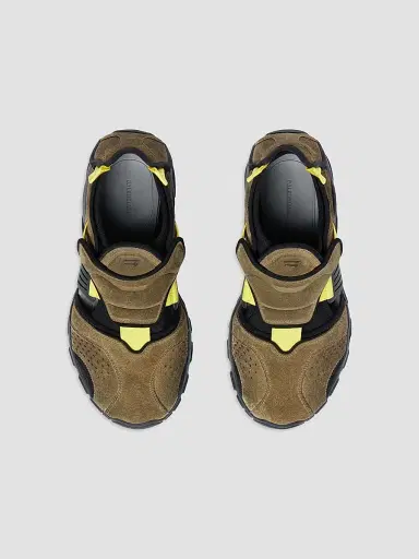 Balenciaga Men's Hike Sandals - Taupe Neon Yellow - Size 12 | Thumbnail 3 Balenciaga Men's Hike Sandals - Taupe Neon Yellow - Size 12 | Thumbnail 3
