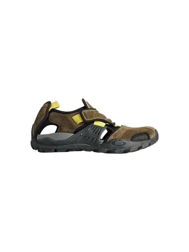 Balenciaga Men's Hike Sandals - Taupe Neon Yellow - Size 12 | Thumbnail 1 Balenciaga Men's Hike Sandals - Taupe Neon Yellow - Size 12 | Thumbnail 1