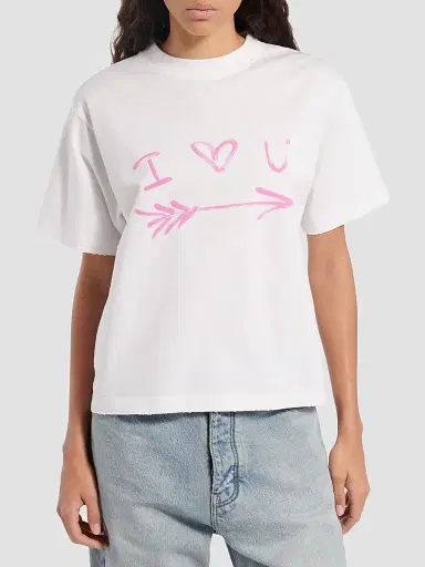 Balenciaga Women's Medium Fit T-Shirt - White | Thumbnail 3 Balenciaga Women's Medium Fit T-Shirt - White | Thumbnail 3