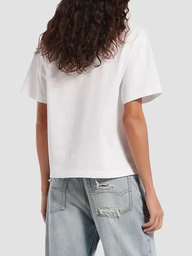 Balenciaga Women's Medium Fit T-Shirt - White | Thumbnail 4 Balenciaga Women's Medium Fit T-Shirt - White | Thumbnail 4