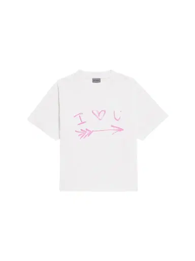 Balenciaga Women's Medium Fit T-Shirt - White | Thumbnail 1 Balenciaga Women's Medium Fit T-Shirt - White | Thumbnail 1