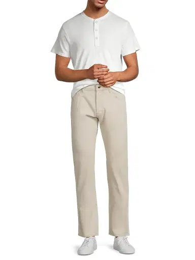 Canali Men's Washed Modern-Fit Slim-Straight Jeans - Off White | Thumbnail 2 Canali Men's Washed Modern-Fit Slim-Straight Jeans - Off White | Thumbnail 2