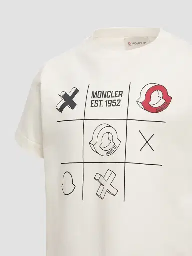 Moncler Little Boy's and Boy's Short Sleeve Crewneck T-Shirt in Cotton | Thumbnail 3 Moncler Little Boy's and Boy's Short Sleeve Crewneck T-Shirt in Cotton | Thumbnail 3