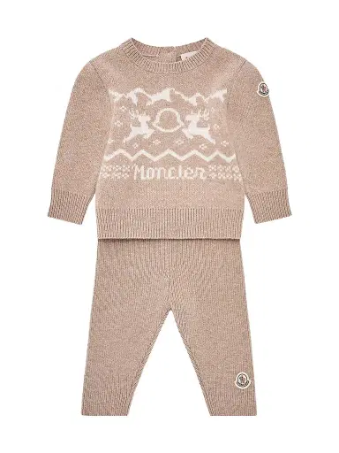 Moncler Baby Girl's & Little Girl's Set in Wool & Cashmere - Beige | Thumbnail 1 Moncler Baby Girl's & Little Girl's Set in Wool & Cashmere - Beige | Thumbnail 1