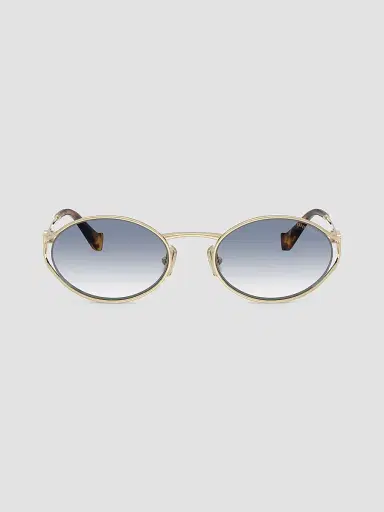 Miu Miu Women's 54MM Oval Sunglasses - Pale Gold | Thumbnail 2 Miu Miu Women's 54MM Oval Sunglasses - Pale Gold | Thumbnail 2