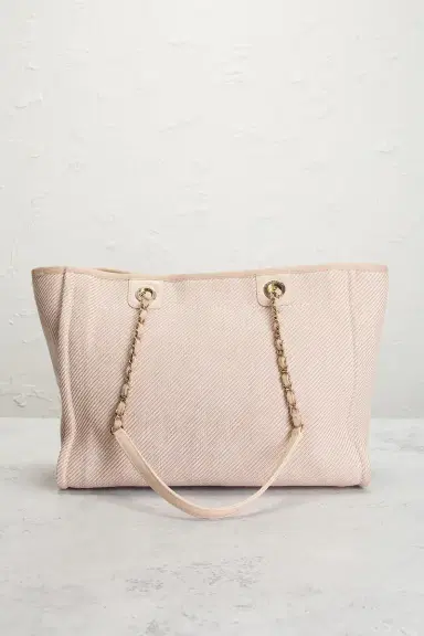 chanel Chanel Small Deauville Tote Bag | Thumbnail 3 chanel Chanel Small Deauville Tote Bag | Thumbnail 3