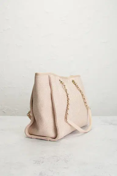 chanel Chanel Small Deauville Tote Bag | Thumbnail 4 chanel Chanel Small Deauville Tote Bag | Thumbnail 4