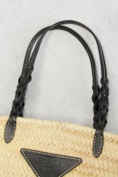 Prada Raffia Tote Bag | Thumbnail 9 Prada Raffia Tote Bag | Thumbnail 9