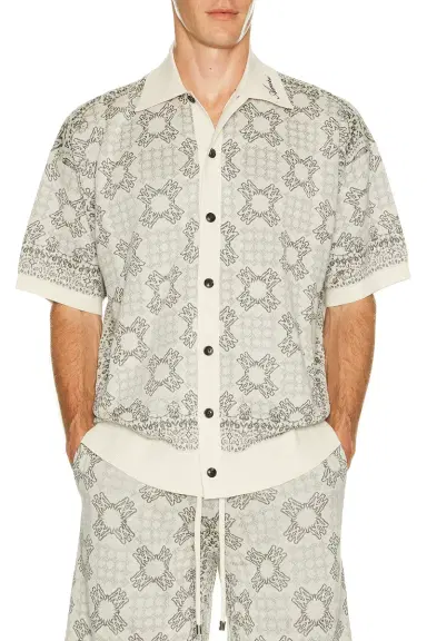 AMIRI MA Quad Check Mesh Knit Shirt | Thumbnail 1 AMIRI MA Quad Check Mesh Knit Shirt | Thumbnail 1