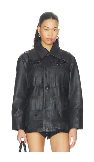 Found Hand Embroidered Leather Fringe Jacket | Thumbnail 2 Found Hand Embroidered Leather Fringe Jacket | Thumbnail 2