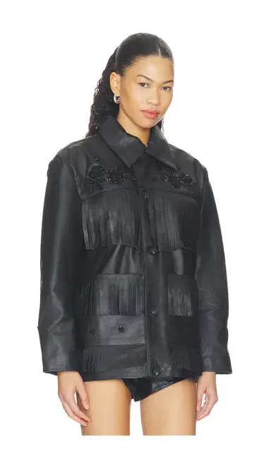 Found Hand Embroidered Leather Fringe Jacket | Thumbnail 3 Found Hand Embroidered Leather Fringe Jacket | Thumbnail 3