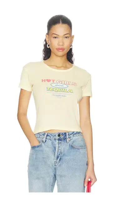 The Laundry Room Hot Girls Drink Tequila Baby Tee | Thumbnail 1 The Laundry Room Hot Girls Drink Tequila Baby Tee | Thumbnail 1