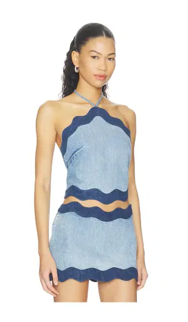 retrofete Iselda Denim Top | Thumbnail 2 retrofete Iselda Denim Top | Thumbnail 2