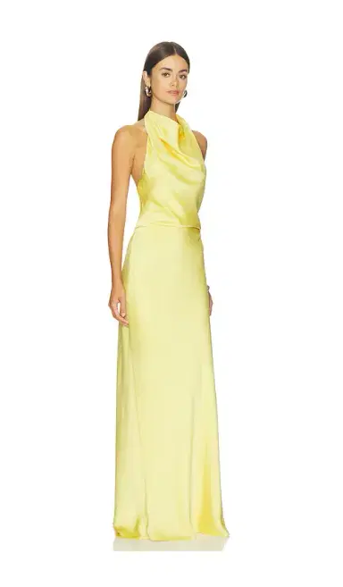 Simkhai Reannon Satin Draped Gown | Thumbnail 2 Simkhai Reannon Satin Draped Gown | Thumbnail 2