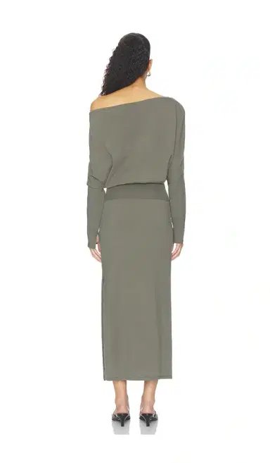 Simkhai Janese Off Shoulder Midi Dress | Thumbnail 4 Simkhai Janese Off Shoulder Midi Dress | Thumbnail 4