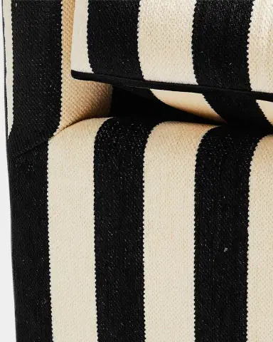 MacKenzie-Childs Marquee Black Stripe Chenille Swivel Chair | Thumbnail 5 MacKenzie-Childs Marquee Black Stripe Chenille Swivel Chair | Thumbnail 5