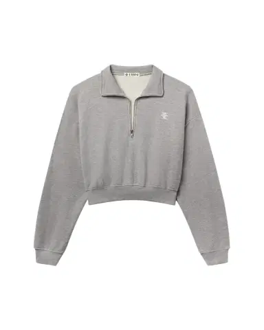 ÉTERNE Cropped Half-Zip Sweatshirt | Thumbnail 1 ÉTERNE Cropped Half-Zip Sweatshirt | Thumbnail 1
