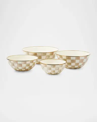MacKenzie-Childs Mocha Check Large Everyday Bowl | Thumbnail 2 MacKenzie-Childs Mocha Check Large Everyday Bowl | Thumbnail 2