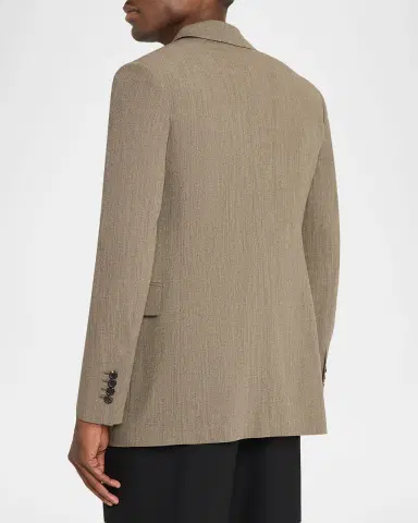 The Row Men's Devlin Wool Concealed-Front Blazer | Thumbnail 3 The Row Men's Devlin Wool Concealed-Front Blazer | Thumbnail 3