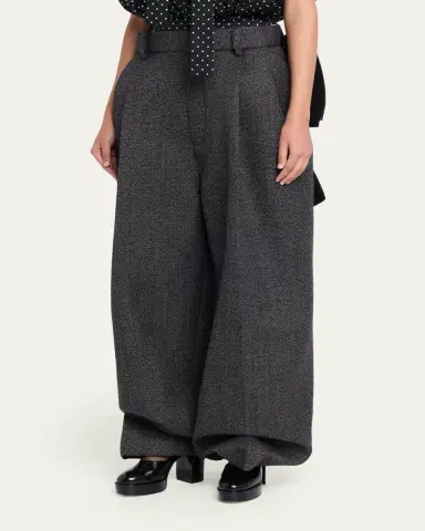 Marc Jacobs Runway Plaid Bow Back Wide-Leg Menswear Pants | Thumbnail 4 Marc Jacobs Runway Plaid Bow Back Wide-Leg Menswear Pants | Thumbnail 4