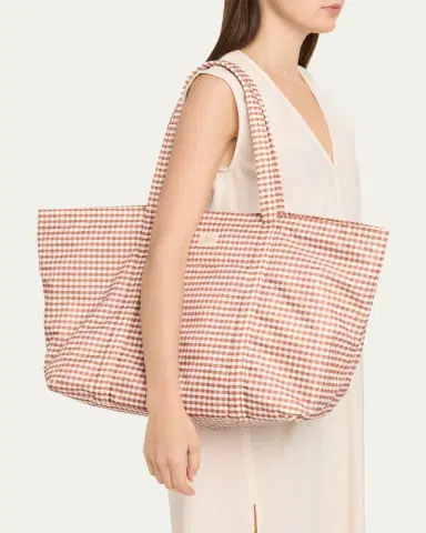 Loeffler Randall Dina Travel Gingham Tote Bag | Thumbnail 5 Loeffler Randall Dina Travel Gingham Tote Bag | Thumbnail 5