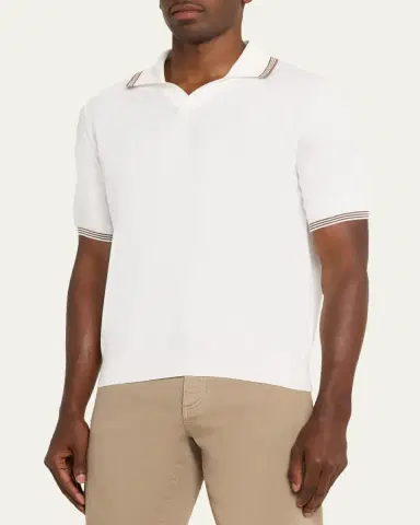 Fioroni Men's Giza Cotton Polo | Thumbnail 4 Fioroni Men's Giza Cotton Polo | Thumbnail 4