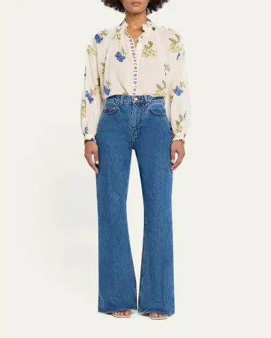 Alix of Bohemia Poet Long-Sleeve Floral Cotton Blouse | Thumbnail 2 Alix of Bohemia Poet Long-Sleeve Floral Cotton Blouse | Thumbnail 2