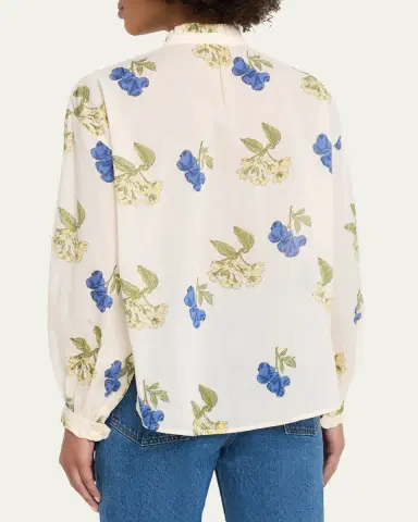 Alix of Bohemia Poet Long-Sleeve Floral Cotton Blouse | Thumbnail 3 Alix of Bohemia Poet Long-Sleeve Floral Cotton Blouse | Thumbnail 3