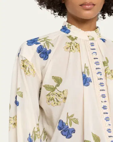 Alix of Bohemia Poet Long-Sleeve Floral Cotton Blouse | Thumbnail 5 Alix of Bohemia Poet Long-Sleeve Floral Cotton Blouse | Thumbnail 5