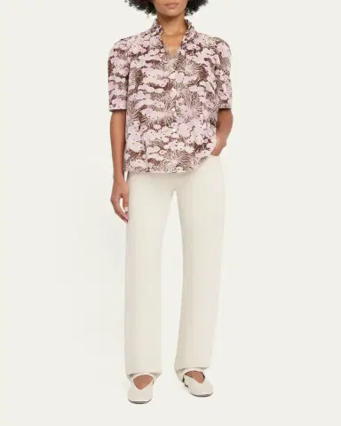 Alix of Bohemia Winnie Short-Sleeve Floral Cotton Blouse | Thumbnail 2 Alix of Bohemia Winnie Short-Sleeve Floral Cotton Blouse | Thumbnail 2