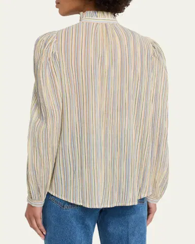 Alix of Bohemia Annabel Long-Sleeve Striped Cotton Blouse | Thumbnail 3 Alix of Bohemia Annabel Long-Sleeve Striped Cotton Blouse | Thumbnail 3