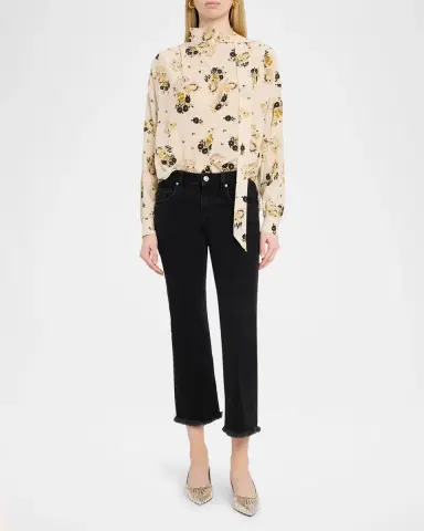 Isabel Marant Ombela Frayed Straight-Leg Ankle Jeans | Thumbnail 2 Isabel Marant Ombela Frayed Straight-Leg Ankle Jeans | Thumbnail 2