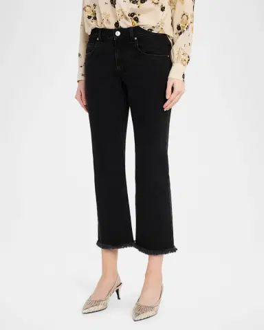 Isabel Marant Ombela Frayed Straight-Leg Ankle Jeans | Thumbnail 4 Isabel Marant Ombela Frayed Straight-Leg Ankle Jeans | Thumbnail 4