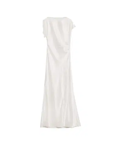 ANNA QUAN Martha Draped Lace Satin Dress | Thumbnail 1 ANNA QUAN Martha Draped Lace Satin Dress | Thumbnail 1