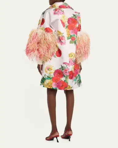 Libertine Pat Nixon Feathered Oversized Coat | Thumbnail 3 Libertine Pat Nixon Feathered Oversized Coat | Thumbnail 3