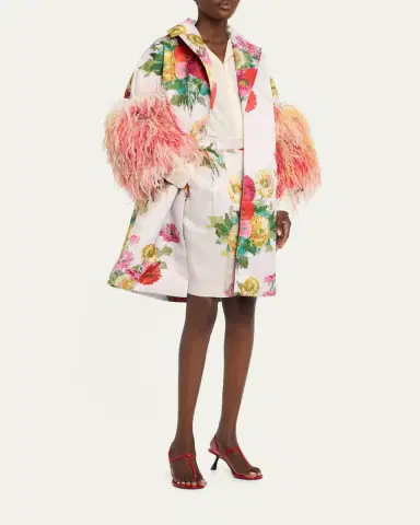 Libertine Pat Nixon Feathered Oversized Coat | Thumbnail 4 Libertine Pat Nixon Feathered Oversized Coat | Thumbnail 4
