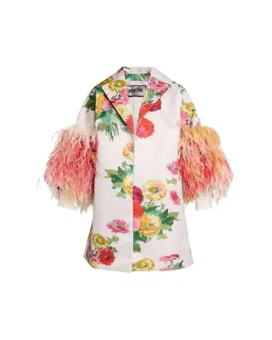 Libertine Pat Nixon Feathered Oversized Coat | Thumbnail 1 Libertine Pat Nixon Feathered Oversized Coat | Thumbnail 1