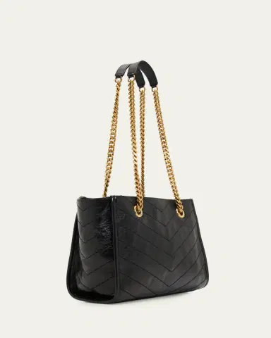 Saint Laurent Niki Small East-West Chevron Leather Shopping Bag | Thumbnail 2 Saint Laurent Niki Small East-West Chevron Leather Shopping Bag | Thumbnail 2
