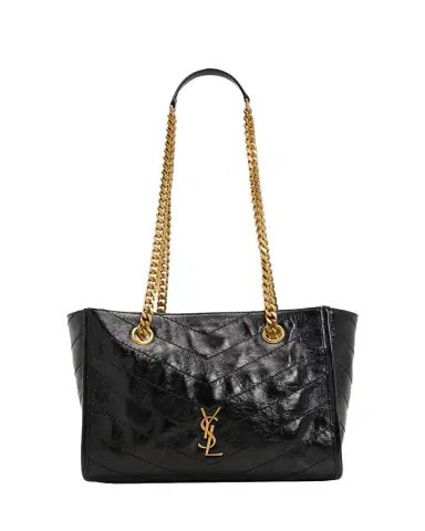 Saint Laurent Niki Small East-West Chevron Leather Shopping Bag | Thumbnail 1 Saint Laurent Niki Small East-West Chevron Leather Shopping Bag | Thumbnail 1