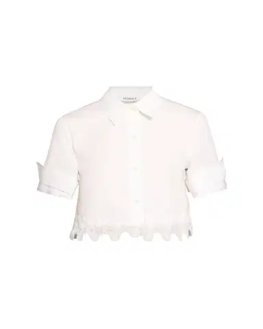 Monse Cherry Lace Crop Button-Down Shirt | Thumbnail 1 Monse Cherry Lace Crop Button-Down Shirt | Thumbnail 1