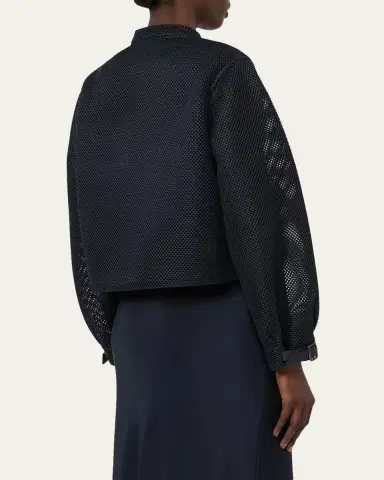 Max Mara Aceti Perforated Mesh Zip Jacket | Thumbnail 3 Max Mara Aceti Perforated Mesh Zip Jacket | Thumbnail 3
