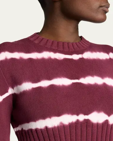 Balenciaga Bleach Striped Crop Crewneck Sweater | Thumbnail 5 Balenciaga Bleach Striped Crop Crewneck Sweater | Thumbnail 5
