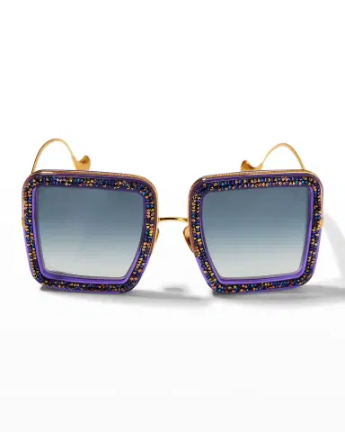 Anna-Karin Karlsson Beaming Sky Swarovski Square Acetate Sunglasses | Thumbnail 3 Anna-Karin Karlsson Beaming Sky Swarovski Square Acetate Sunglasses | Thumbnail 3