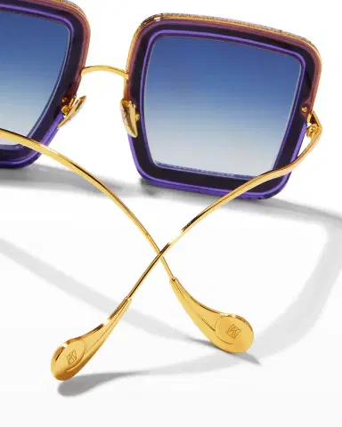 Anna-Karin Karlsson Beaming Sky Swarovski Square Acetate Sunglasses | Thumbnail 5 Anna-Karin Karlsson Beaming Sky Swarovski Square Acetate Sunglasses | Thumbnail 5