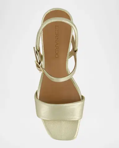 Bernardo Canto Metallic Leather Platform Sandals | Thumbnail 3 Bernardo Canto Metallic Leather Platform Sandals | Thumbnail 3