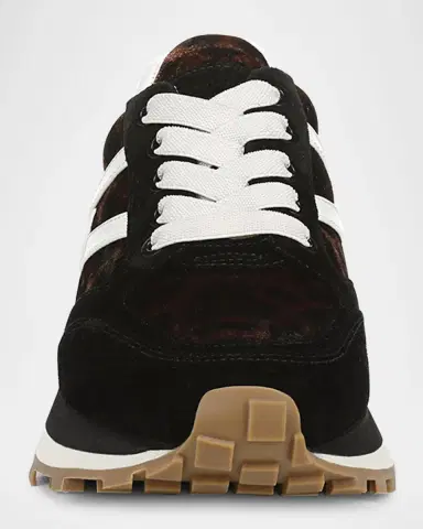 Veronica Beard Valentina Mixed Leather Retro Sneakers | Thumbnail 2 Veronica Beard Valentina Mixed Leather Retro Sneakers | Thumbnail 2