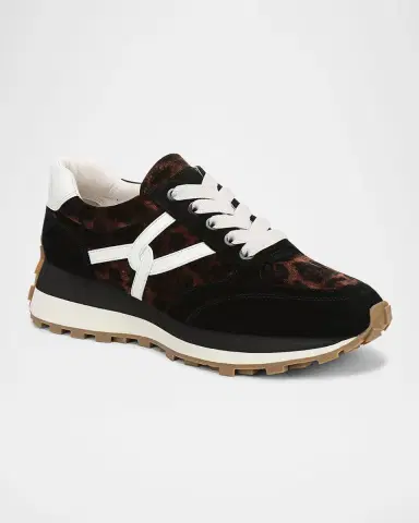 Veronica Beard Valentina Mixed Leather Retro Sneakers | Thumbnail 3 Veronica Beard Valentina Mixed Leather Retro Sneakers | Thumbnail 3