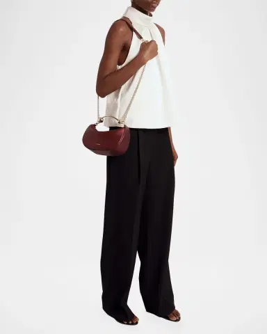 STRATHBERRY Crescent Moon Mini Metallic Leather Top-Handle Bag | Thumbnail 5 STRATHBERRY Crescent Moon Mini Metallic Leather Top-Handle Bag | Thumbnail 5