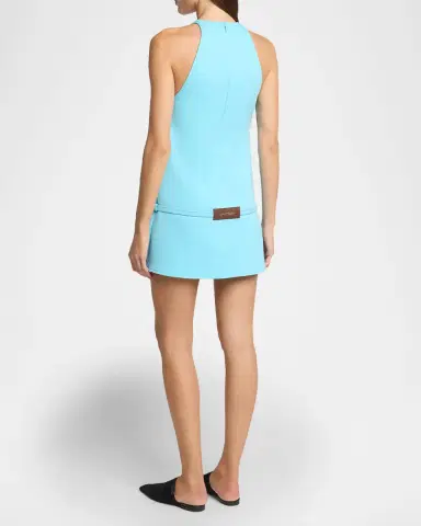 Courreges Belted Twill A-Line Minidress | Thumbnail 3 Courreges Belted Twill A-Line Minidress | Thumbnail 3